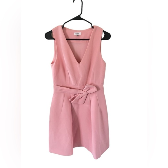 Claudie Pierlot Bow Embellished Pink Crepe Dress - Picture 6 of 10